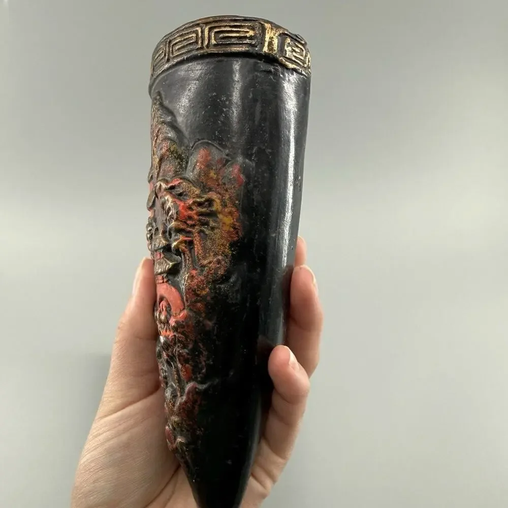 Vintage Pair Made in Japan Wall Pocket Planters Pagoda Asian Relief Decor Vase